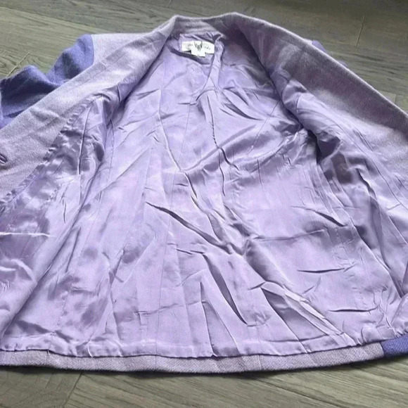 Fai Tat | Purple geometric and polka dot  vintage wool blazer - Picture 9 of 10